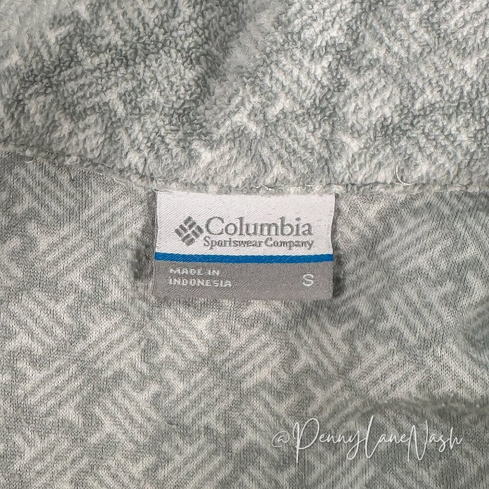 Colombia Glacial 1/2 Zip Pullover Printed Fleece Small Gray - Picture 5 of 9
